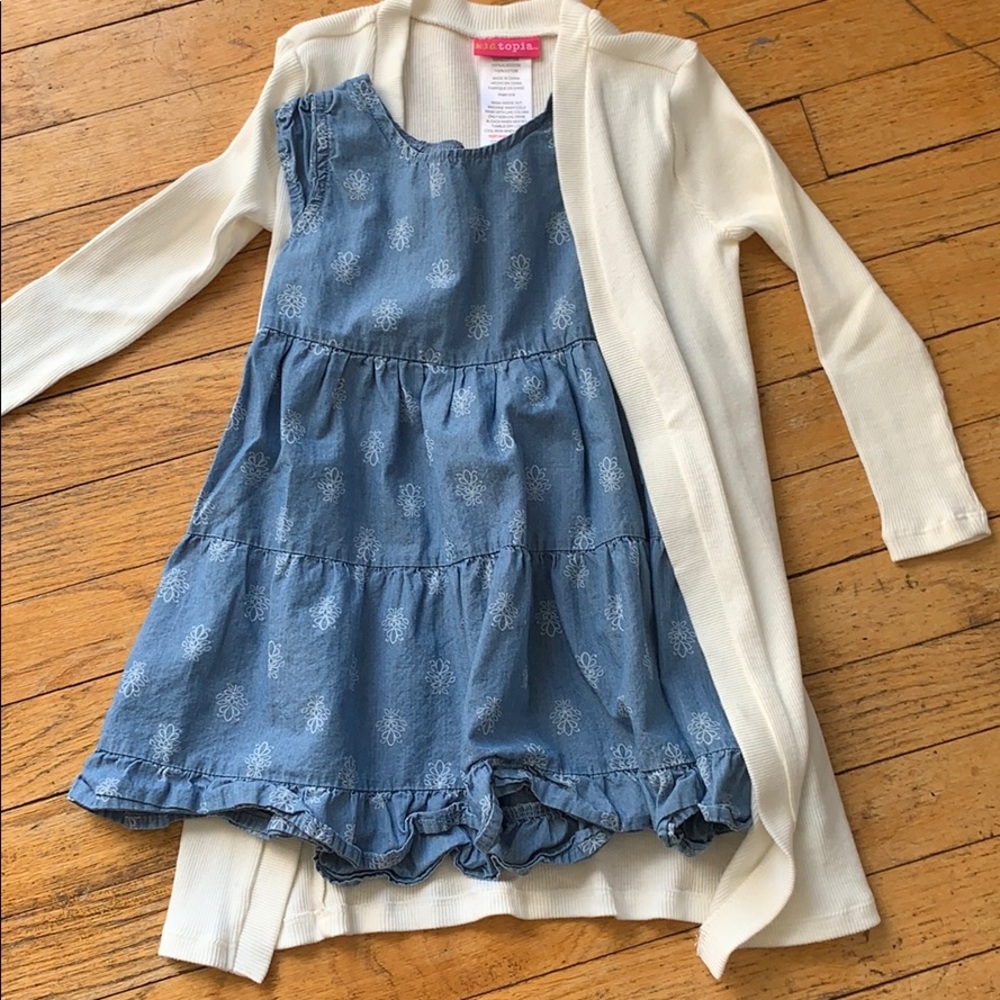 Kidtopia dress and cardigan set